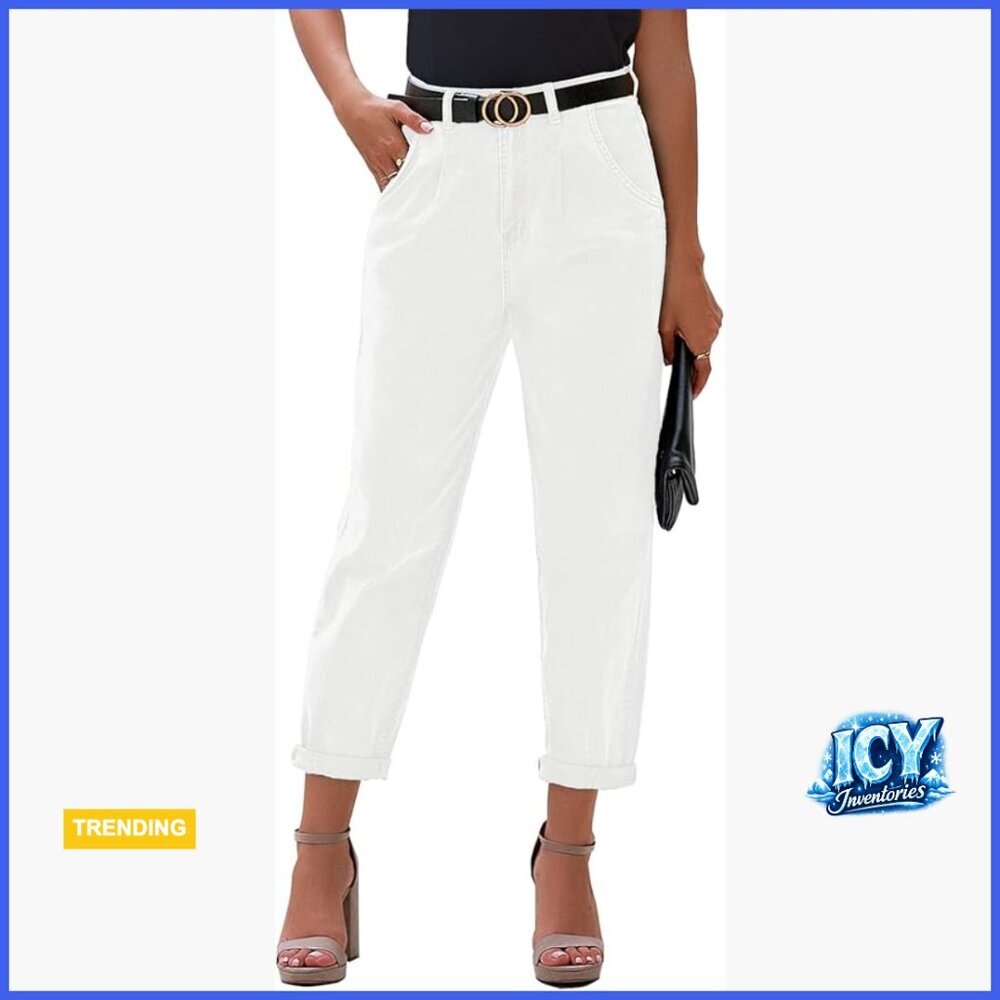 High Waisted Stretchy Denim Jeans Loose Fit Straight Leg